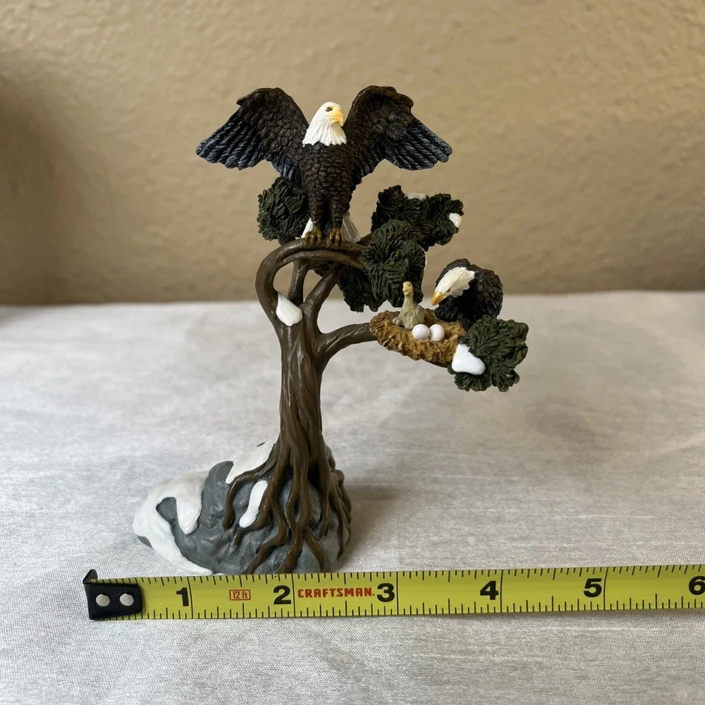 Vintage 2001 Department 56 BALD EAGLE NESTING SNOW VILLAGE CHRISTMAS #52972